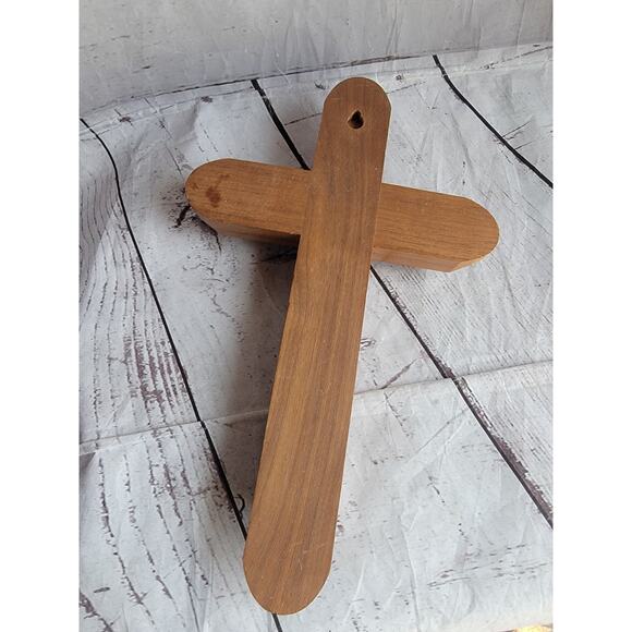 11 Inch Size Wooden Cross Wall Hanging Decor Christian Cross Inside Compartment - Picture 5 of 9